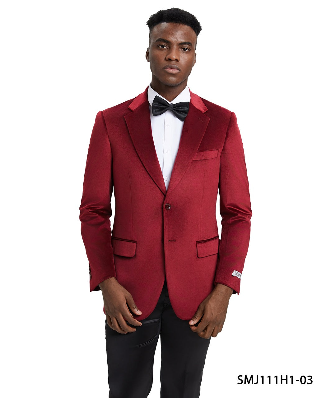 Wine Velvet Notch Lapel Stacy Adams Men's Hybrid Jacket