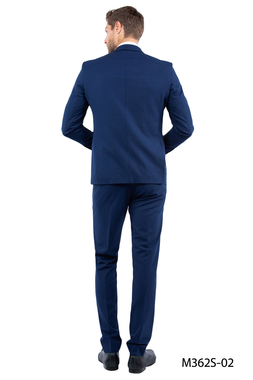 Premium Navy Notch Lapel 3 Piece Slim Fit Zegarie Flex Men's Suit