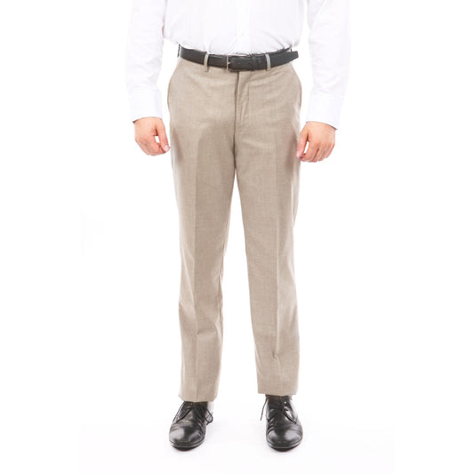 Solid Tan Slim Fit Tazzio Men's Pants