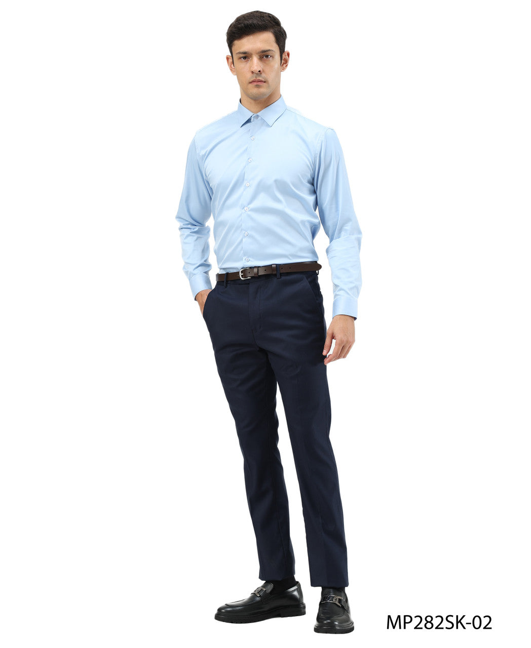 Premium Navy Skinny Fit Open Bottom Sean Alexander Men's Pants