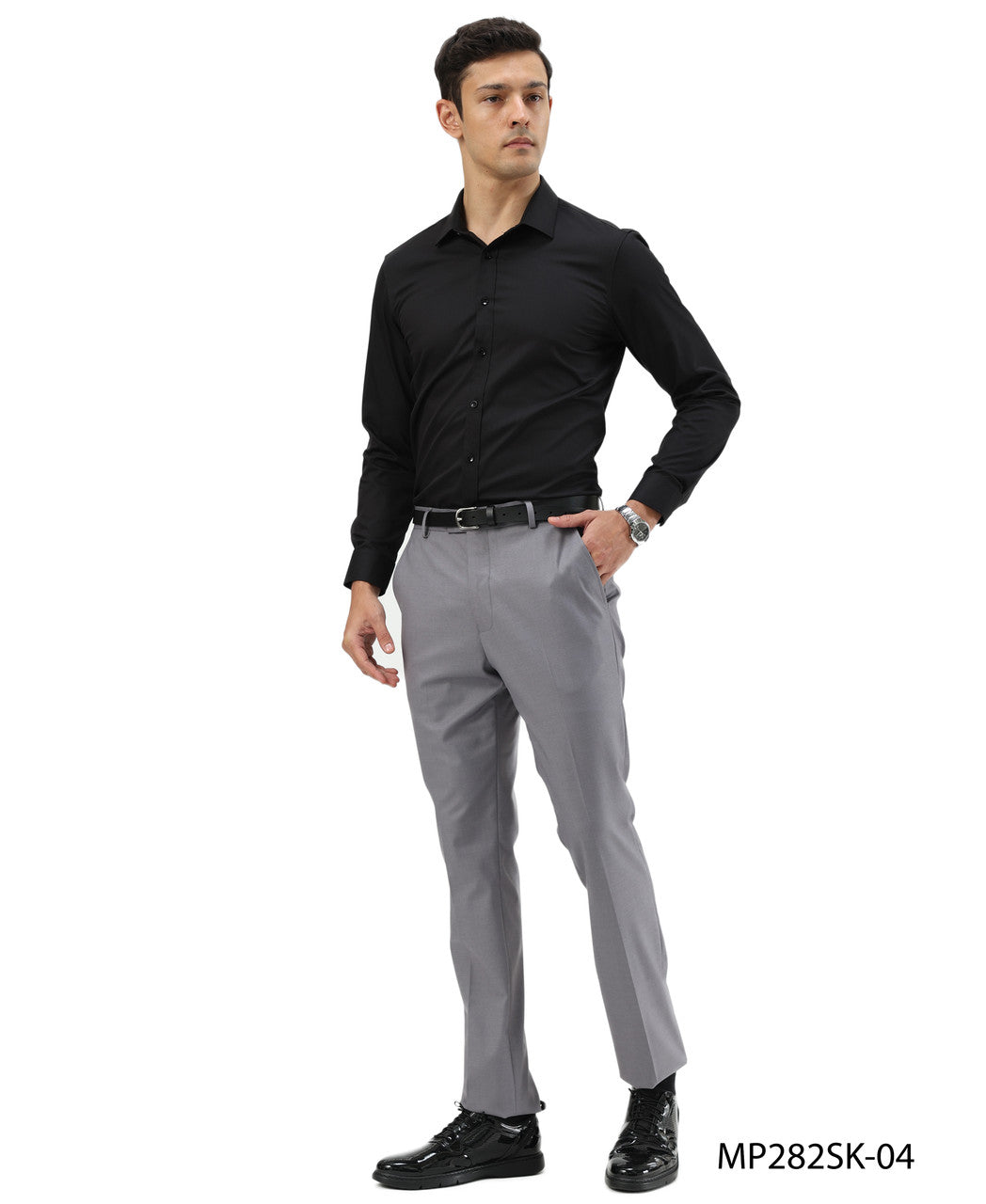 Premium Grey Skinny Fit Open Bottom Sean Alexander Men's Pants