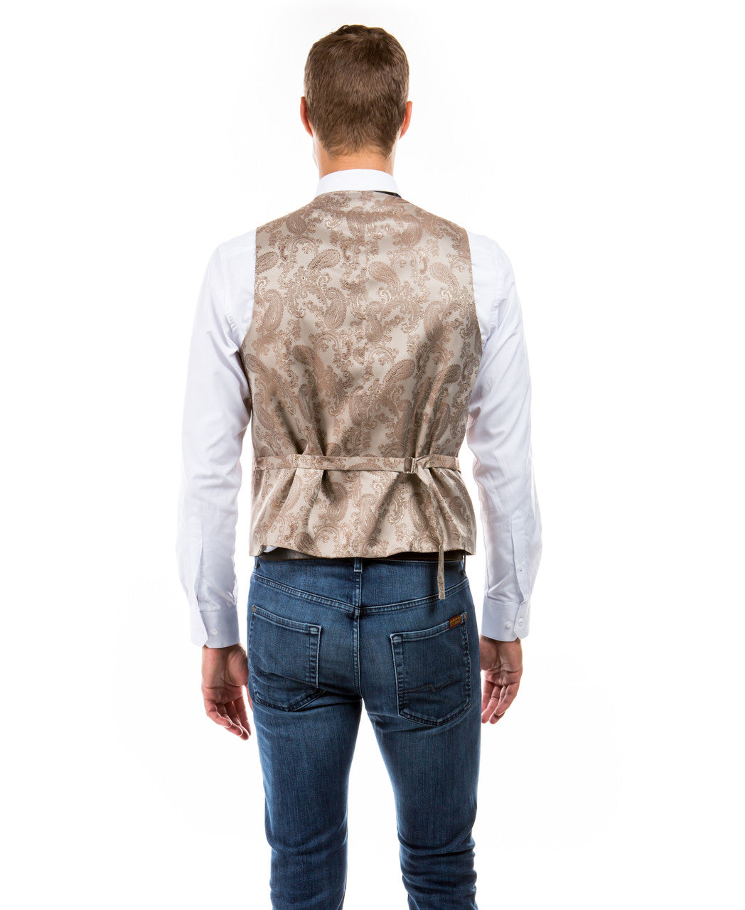 Beige Tweed Vest Bowtie Sean Alexander Set – Elite Gentlemen
