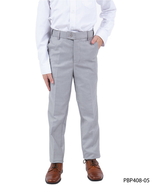 Light Grey Slim Fit Perry Ellis Boy's Pants