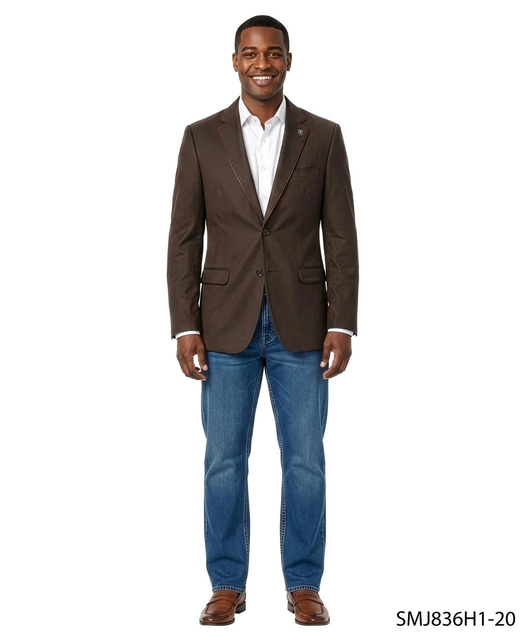 Brown Suede w/ Crocodile Trim & Elbow Patch Stacy Adams Men's Jacket